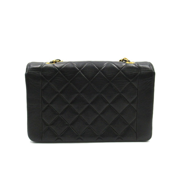 Chanel Chain Diana Matelasse Lambskin Black Shoulder Bag - Picture 1 of 10
